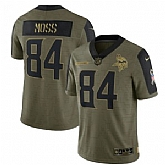 Nike Minnesota Vikings 84 Randy Moss 2021 Olive Salute To Service Limited Jersey Dyin,baseball caps,new era cap wholesale,wholesale hats